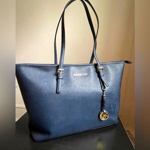 Michael Kors Navy Large Tote